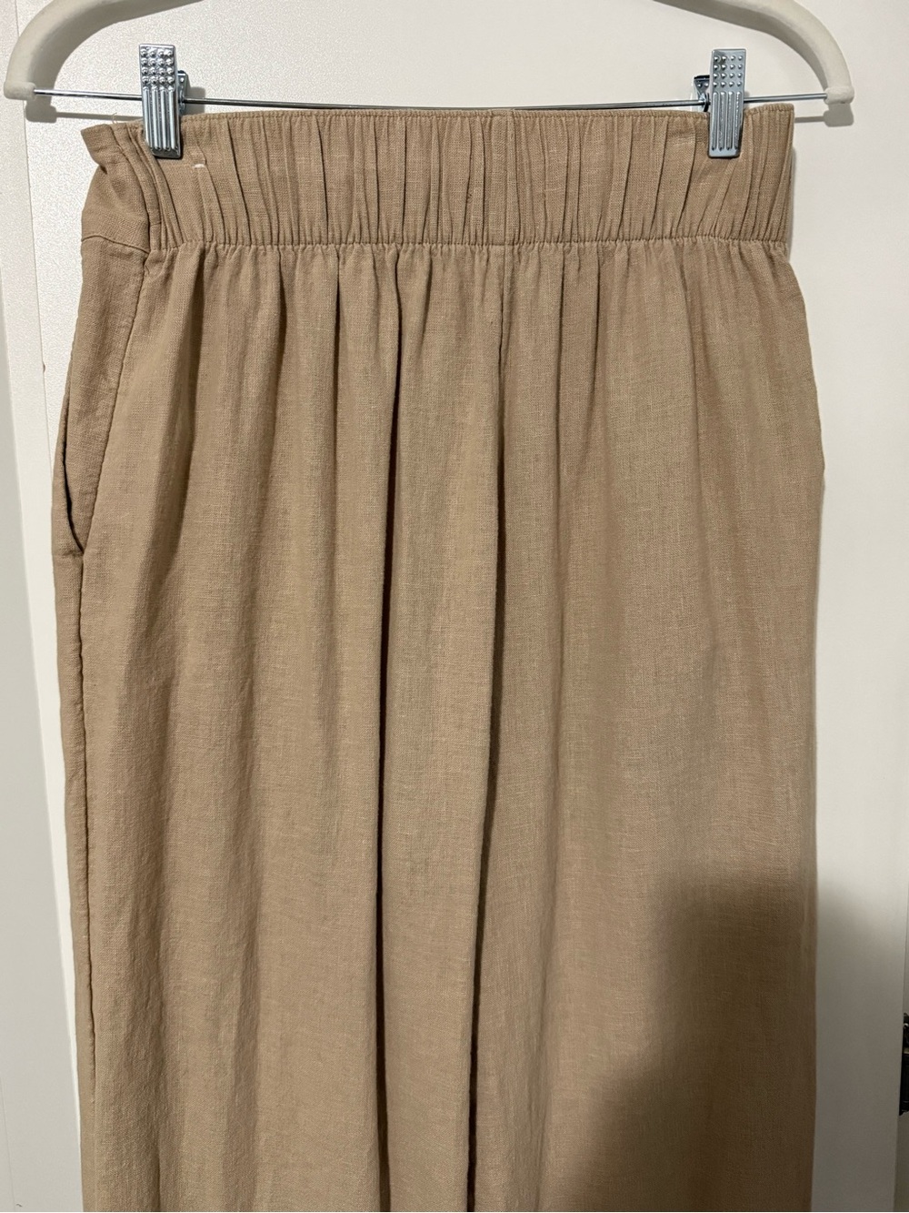 Abercrombie & Fitch Wide-Leg Pants in Taupe Small
